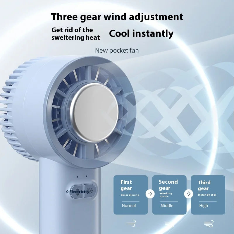 2024 Summer Gadget Handheld Turbo Jet Fan Mini Portable Ice Cold Fan Generation Brushless Motor Wind High Speed Duct Fans Violen