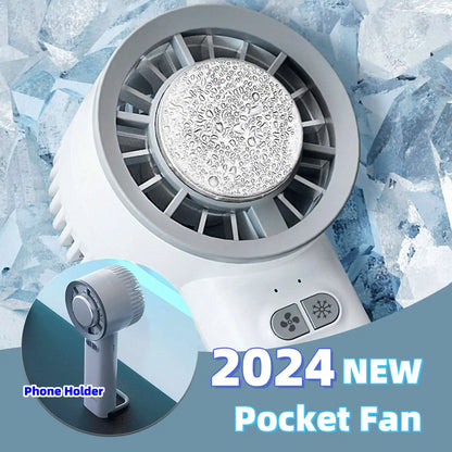 2024 Summer Gadget Handheld Turbo Jet Fan Mini Portable Ice Cold Fan Generation Brushless Motor Wind High Speed Duct Fans Violen